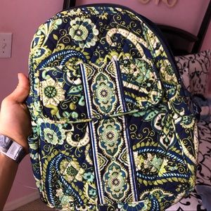 Vera Bradley Blue Green paisley small backpack